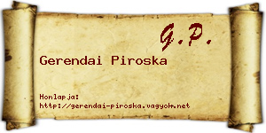 Gerendai Piroska névjegykártya