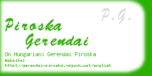 piroska gerendai business card